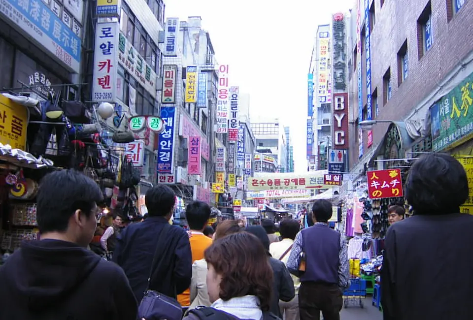 韓国南大門市場の風景