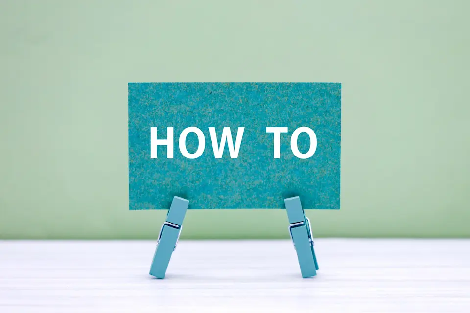 HOW TOの文字の看板