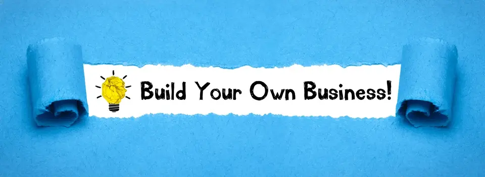 Bulild your own businessの文字のイラスト
