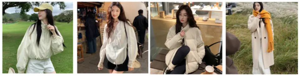 女性のファッションモデルとアパレル