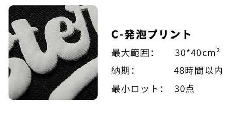 発砲プリントの説明画像