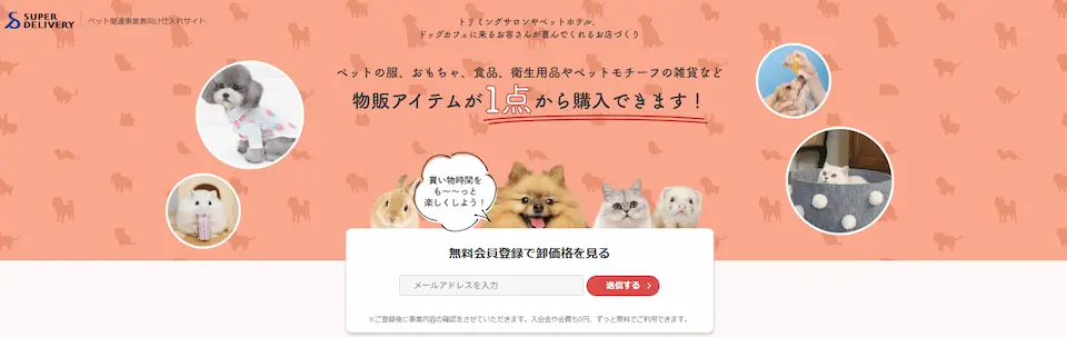 SUPERDELIVERYのホームページ画像